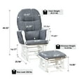 Brisbane Nursery Glider & Ottoman Sets, Glider Recliner Nursery Rocking