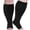 Black, variant on Adult Toeless Calf Compression Sleeves 20-30 mmHg Leg Support, Durable Plus Size For Running Cycling And Recovery