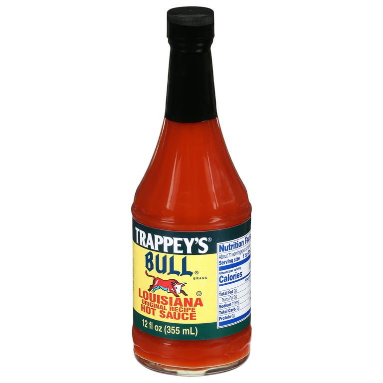 trappey's bull brand louisiana hot sauce, 6 ounce