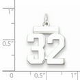 thumbnail image 2 of Collier Charme en Argent Sterling 925 Numéro 32, 2 of 6