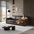 thumbnail image 6 of King 3-in-1 Pull Out Sofa Bed, Faux Leather Convertible Sleeper with Nailhead Trim for Living Room & Bedroom, 6 of 16