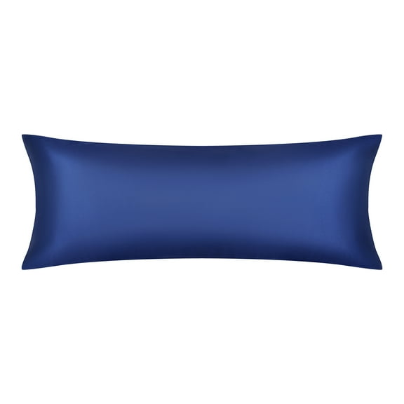Unique Bargains Satin Pillow Cases Set of 2 Cooling Pillow Covers Navy Blue