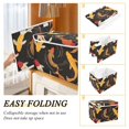 thumbnail image 2 of Yayeee Collapsible Storage Bin with Lid Fabric Closet Decorative Basket with Handles, Black Fish Pattern, 2 of 7