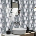 thumbnail image 5 of ABODELINE 12 Sheet Hexagon Peel and Stick Backsplash Tile,3D Stick on Backsplash for Kitchen, Bathroom, Self-Adhesive Marble Wall Tiles 7.9"x 3.9" (12-Pack), 5 of 6