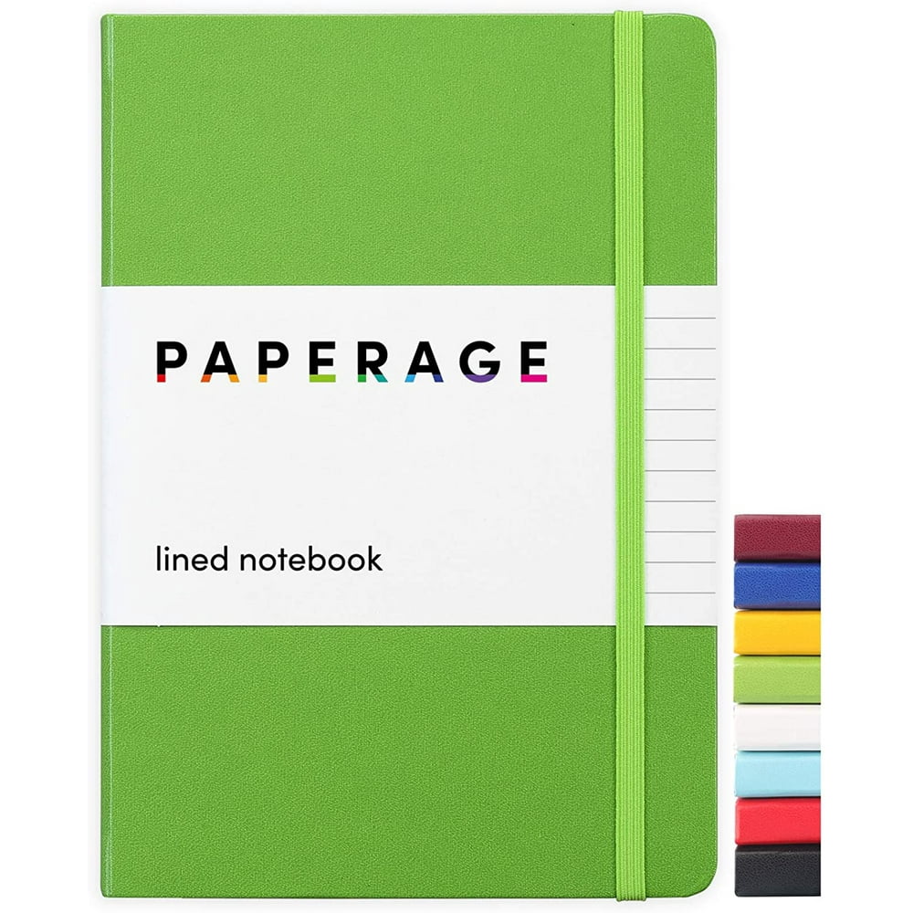 Paperage Lined Journal Notebook, Hard Cover, Medium 5.7 x 8 inches, 100