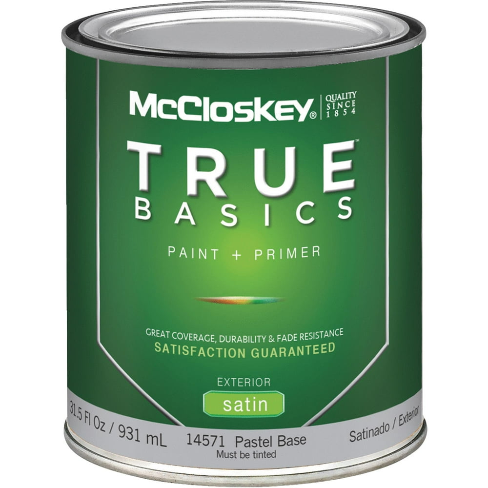 McCloskey TRUE BASICS Latex Paint &amp; Primer Satin Exterior