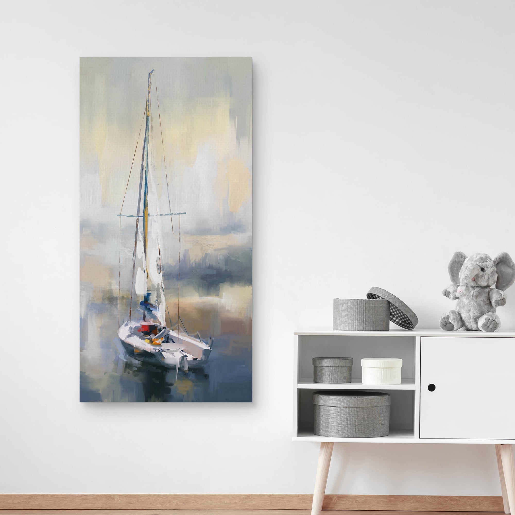 Morning Masts II by Studio Arts Canvas Art Print, 1.5" x 24"