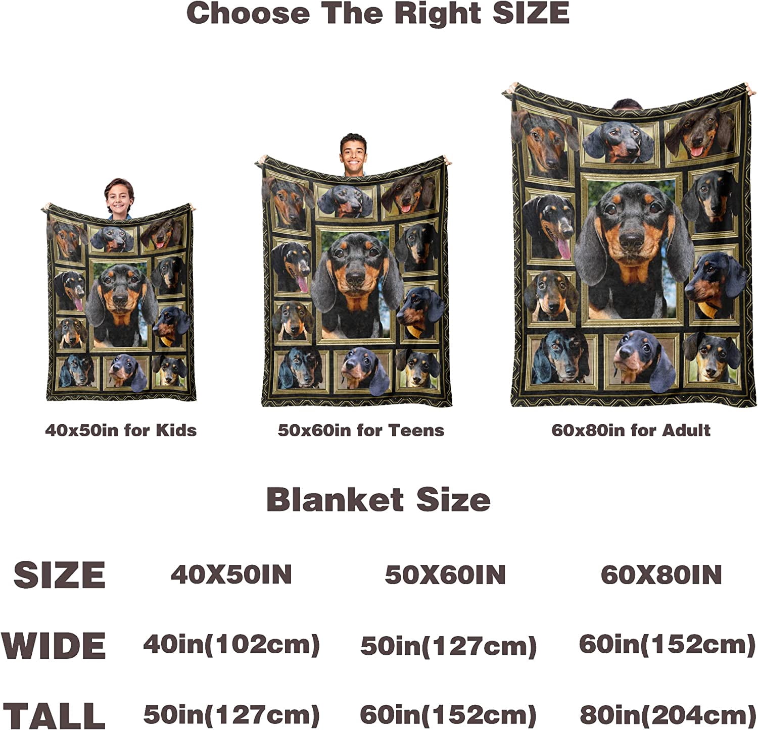 Dachshund Blanket for Women Men, Dachshund Gifts for Dachshund Dog Lover, Super Soft Fuzzy Dog Throw Blanket Dachshunds Decor Plush Gift for Birthday Christmas 60x80 inch