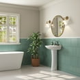 thumbnail image 4 of Ally 26 5/8 in. Tall Modern U-Shape White Ceramic Pedestal Combo Bathroom Sink with Overflow and 3 Faucet Hole, 4 of 11