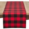 thumbnail image 2 of Saro Lifestyle Buffalo Plaid Cotton Blend Table Runner Red 16"x90", 2 of 5