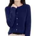 thumbnail image 2 of Resicozy Cardigan Sweaters for Women Lightweight Cozy Long Sleeve Tops Plus Size Warm Button Up Down Cardigan Navy M, 2 of 7
