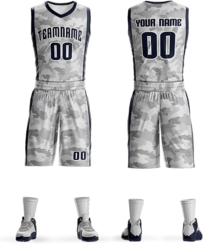  2022 Custom Basketball Jerseys Set Men Camouflage