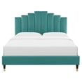 thumbnail image 5 of Modway Elise Full Performance Velvet Platform Bed in Teal, 5 of 10