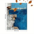 thumbnail image 3 of Pure Blue Textured Minimalist Canvas Art, Modernist Abstract Solid Color Home Wall Decor, 3 of 8