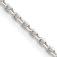 thumbnail image 1 of 925 Sterling Silver 1.5mm Oval Cable Chain Necklace Pendant Charm Fancy, 1 of 9