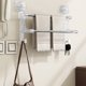 thumbnail image 5 of Toallero Retráctil de Doble Barra con Ventosas | Montaje en Pared de Plástico y Acero Inoxidable para Baño | Ahorro de Espacio sin Taladro para Toallas, Batas y Artículos de Tocador | Gris/Blanco, 5 of 6
