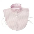 thumbnail image 3 of Striped Detachable Collar Half High Collar Shirt Red Christmas Holiday Fashion Accessory, 3 of 7