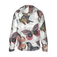 thumbnail image 3 of Fotbe Vintage Butterflies Men's Women's UPF 50+ Sun Protection Jacket Hooded Cooling Shirt with Pockets Hiking Outdoor Performance-X-Large, 3 of 9