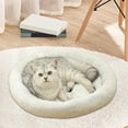 thumbnail image 6 of Plush Round Pet Bed Cat Bed Sleeping for Cats or Small Dogs, Snooze Calming Washable Pet Cushion Cat Nest for Cats, Dog, Kitten, Puppy White, 6 of 8