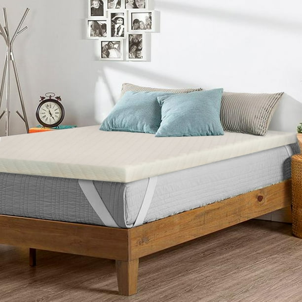 King Size 3 inch Memory Foam Topper with Soft Removable Cover, Comfort