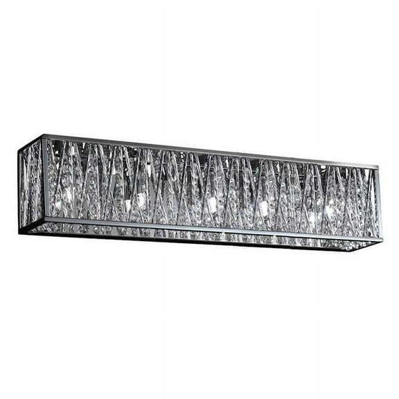 Z-Lite 872Ch-5V-Led Terra 5 Light 27" Wide Ada Compliant Crystal Bath Light - Chrome