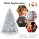 thumbnail image 4 of Árbol de Navidad GOFLAME, oropel plateado de 6 pies con 1036 puntas de rama, 4 of 9