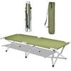 Costway Green Foldable Camping Bed Portable Military Cot Hiking Travel w/ carrying Bag