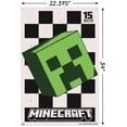 thumbnail image 2 of Minecraft: 15th Anniversary - Posterized Creeper Wall Poster with Push Pins, 22.375" x 34", 2 of 4