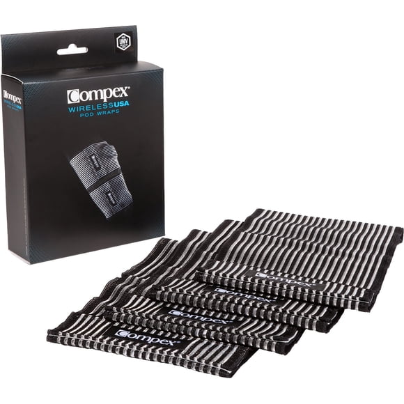 Bandas de electrodos Compex: mantienen los electrodos en su lugar durante la actividad física - para Edge, Performance, Sport Elite y estimuladores musculares inalámbricos (4 bandas)