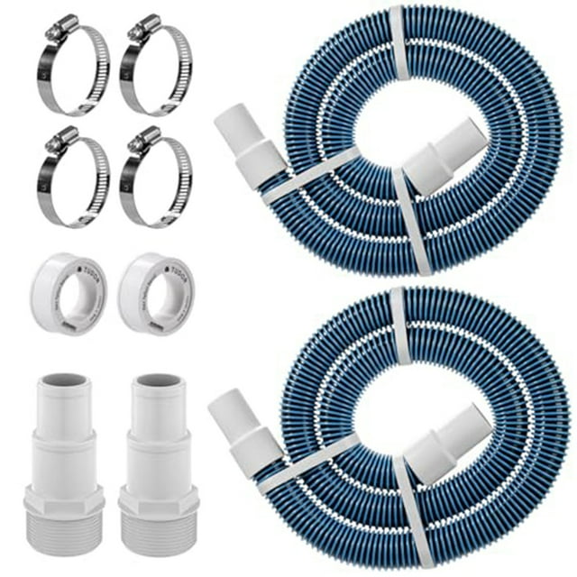 1.5 Inch 5 Foot Pool Filter Pump Hose Kit for Above Ground Pool Vacuum Skimmer