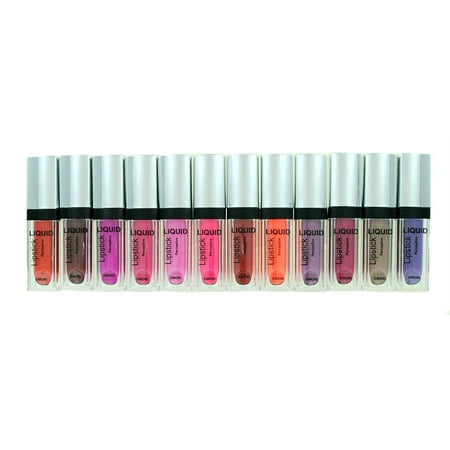 (Liquid Lipstick) 12 Matte Finish Pigment Lip Gloss set - Professional
