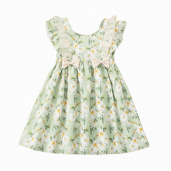JUMEYU Long Dresses for Girls Toddler Girls Sequin Dress Sparkly Gown Party Dresses Little Kids A-Line Dress Size 6-7 (Green,6-7 Years)