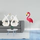 thumbnail image 2 of Elegante Escultura De Cerámica De Cisne Y Flamenco Para Estantería, Armario Y Decoración De Jardín, Adorno Festivo De Primavera., 2 of 8