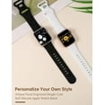 thumbnail image 4 of Wearlizer 2 Packs Floral Engraved Band Compatible with Apple Watch 38mm 40mm 41mm 49mm 45mm 46mm 44mm 42mm Women, Silicone Dandelion Sunflower Design Strap for iWatch Ultra Series SE/10/9/8/7/6/5/4/3, 4 of 7
