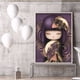 thumbnail image 3 of Cuadros Decorativos Pintura de diamantes Muñeca Kokeshi Cuadro de diamantes de imitación redondo completo 30x40cm (w525) Tmvgtek embutido en tela, 3 of 9