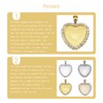 thumbnail image 2 of Sonducket 50 piezas de bandejas colgantes con bisel de corazón, accesorios de diamantes de imitación, espaciadores de dijes para fabricación de joyas Ropa, zapatos y accesorios Miscelánea Oro Sonducket AP009583-02, 2 of 6