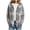 #22Gray, variant on Byworldtasic Womens Casual Jacket Plaid Hooded Shacket Button Front Long Sleeve Jacket Closure Warm Outerwear Coat