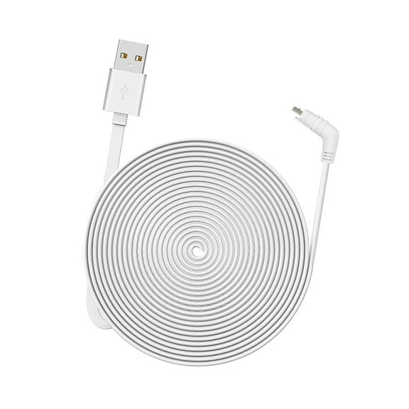Carevas Power Cable,6m/20ft 2Weatherproof Usb Cable 12 AlloyUsb Flat Cable AlloyCable Indoor/ Flat CableUsb Cable (white) Qinquan Eryue Cable