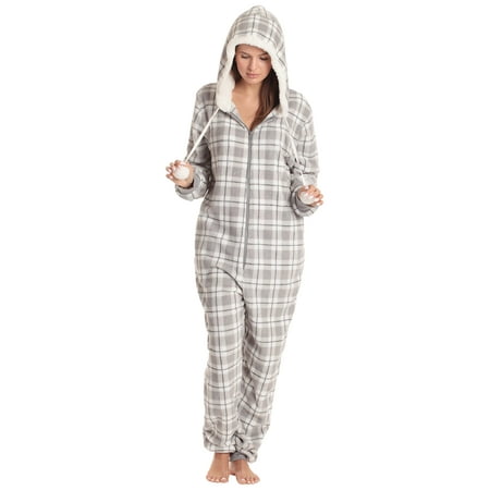 

Just Love Adult Onesie Pajamas 6342-10281-PRP-XS (Plaid - Grey Small)