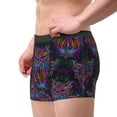 thumbnail image 2 of Yiaed Paisley And Owls Print Men's Soft Cotton Boxer Shorts Breathable Boxers Underwear Moisture-Wicking Underwear Stretch Boxer Briefs for Man-Small, 2 of 5