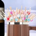 thumbnail image 3 of 120pcs Cocktail Picks Fancy Cocktail Toothpicks For Appetizers Picks Bamboo Cocktail Skewers For Appetizers Wedding Party Toothpicks Food Picks For, 3 of 5