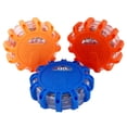 thumbnail image 6 of LED Roadside Emergency Flare Lights 4pc Orange - Portable Magnetic Safety Disc Beacon Flashing Kit for Cars Trucks Boats - 9 Flash Modes w/ Hook - Perfect for Roadside Warning, 6 of 6