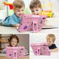 thumbnail image 5 of iPad mini 6th 7th Gen Case for Kids, Soft EVA Rubber Shoulder Strap Kickstand Children Friendly Anti-Scratch Shockproof Bumper Case Cover for Apple iPad mini 6 7 8.3" 2021/2024, Pink, 5 of 7