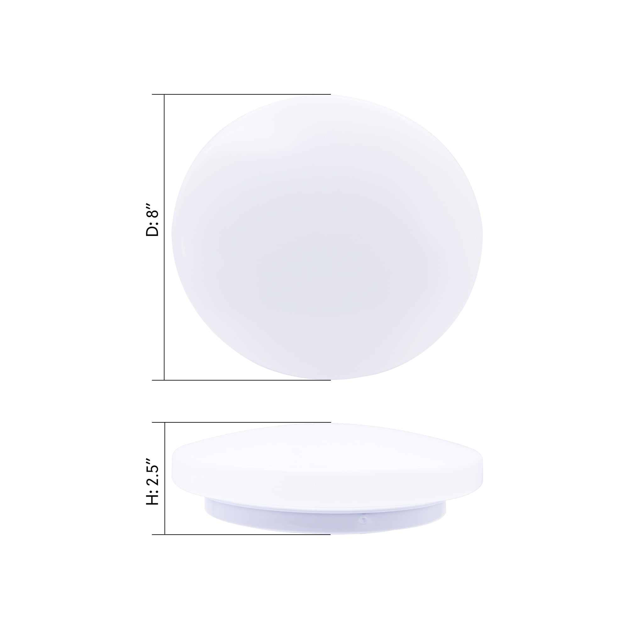 Modern 8" LED Flush Mount Ceiling Light 4000K Cool White, High Brightnes 16W 1120LM LED Ceiling Light Fixture, For Kitchen, Bedroom, Basement Hallway, Living Room,  Balcony, Staircases, Laundry Indoor