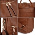 thumbnail image 2 of UTO Backpack Purse for Women Vegan Leather Fashion Convertible Design Shoulder Bag Travel Backpack(Brown 2), 2 of 7
