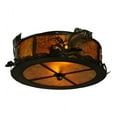 thumbnail image 5 of Meyda Tiffany 110601 Leaping Bass 2 Light 18" Wide Semi-Flush Drum Ceiling Fixture -, 5 of 5