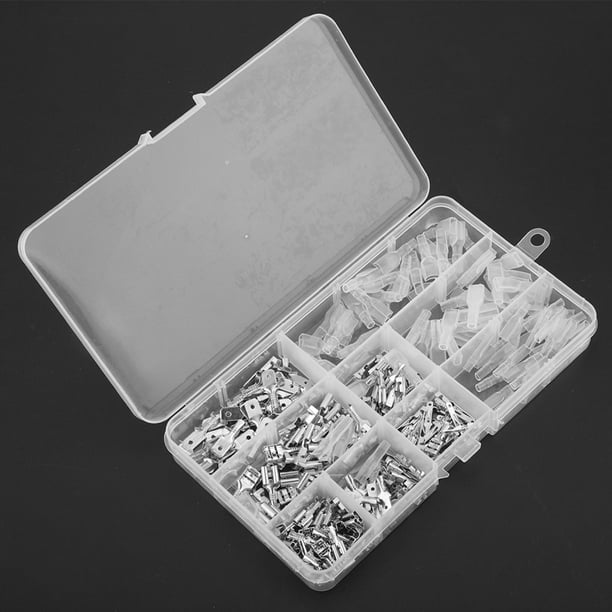 Kit de 270 conectores de crimpado de cable con terminal de horquilla macho y hembra de 2,8 mm/4,8 mm/6,3 mm