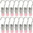 thumbnail image 1 of 20 Piezas Clip de Gancho para Botas, Clip de Gancho Rosa, Clip de Gancho, Clip de Gancho para Ropa - Clip de Acero Inoxidable portátil para Viajes en casa, 1 of 1