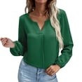 thumbnail image 7 of T Shirt Women Long Sleeves V Neck Basic Tees Business Casual Fall Womens Work Clothes Size XL, 7 of 7