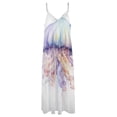 thumbnail image 6 of Watercolor Jellyfish Cute Sleeveless Suspender Dress Summer Fashion Casual Long Dress, 6 of 9